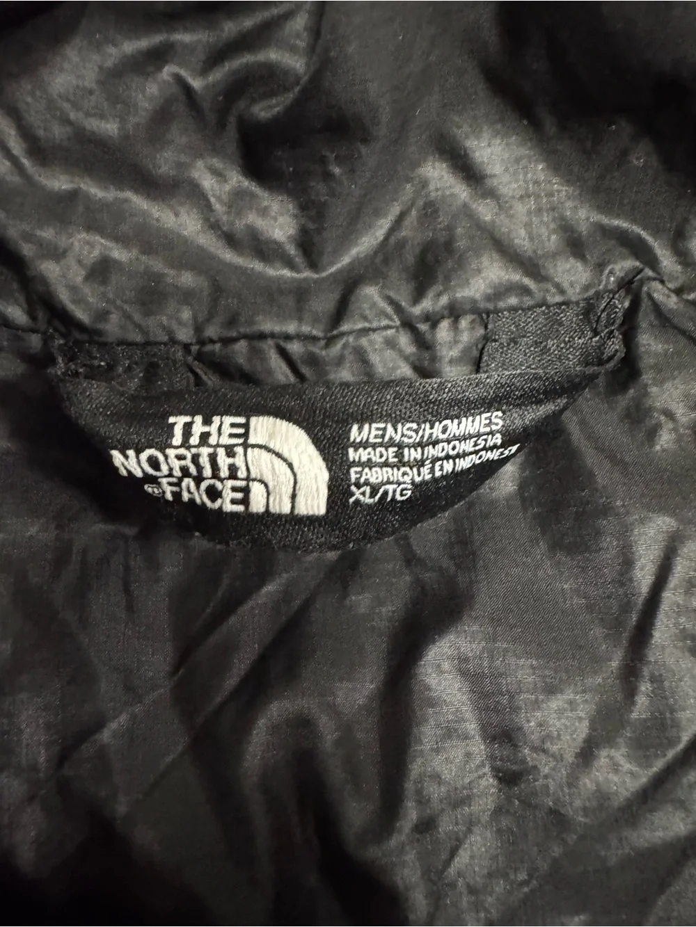 North Face Thermoball Puffer Jacket XL Black Quilted Full Zip Preppy Outdoor Men